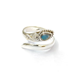 Fashionable Vintage 18K Gold Plated <b>Labradorite</b> <b>Ring</b> (3.5 Grams) Trendy Alloy Fashion <b>Rings</b> Bezel Setting Free Size Gift Jewelry - Product Image 1