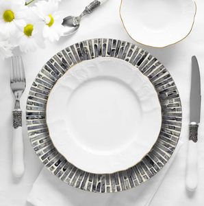 Wood Geometric Charger <b>Plate</b> Modern And Luxury Charger <b>Plate</b> for Home Hotel Restaurant Wedding parties bulk Quantity wholesale - Product Image 4