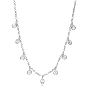 Rolo Doc cadena Zircon Stone Shaker collar mujer colgante venta al por mayor 925 joyería de plata esterlina joyería fina - Product Image 5