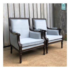 Fauteuils en bois de teck pour une personne, fauteuils de salon avec structure en bois, pour salon, meubles de restaurant, hôtel - Product Image 5