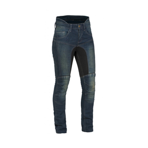 Jean de moto D-Ride en denim bleu foncé avec doublure, protections amovibles pour les genoux et les hanches, respirant, séchage rapide, toutes saisons - Product Image 4