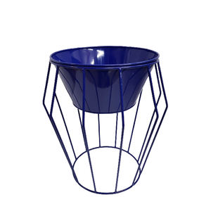 Juego de 2 macetas redondas de hierro de gran tamaño con soporte, maceta de Metal de Color blanco brillante para decoración de hogar, Hotel y jardín - Product Image 4