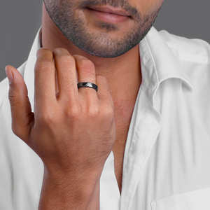 <b>Men</b> <b>Ring</b> <b>Silver</b> Jewelry Stylish Black Rhodium Plated Design Elegant Zirconia Stone <b>Silver</b> <b>Ring</b> Fashion Accessory for Daily Wear - Product Image 2
