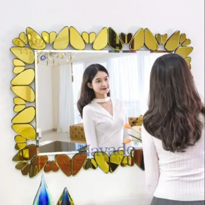 The Best Price New Designs Round Shape Large Wall Mirrors Wholesale D800mm Hand Polish Made In Vietnam