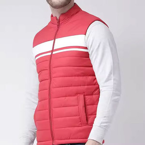 Chaleco acolchado de color sólido de tela cómoda Servicios OEM Ropa de calle Impermeable Tamaño personalizado Chaleco acolchado de invierno para hombre - Product Image 2