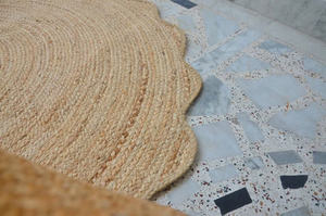 Tapis de jute festonné-Tapis rectangulaire tissé à la main Tapis de salon classique antidérapant durable toutes saisons du Vietnam - Product Image 4