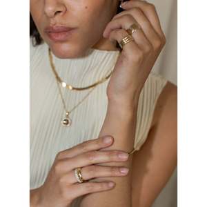Franoise Adjustable Gold Plated Non-Hollow <b>Ring</b> Trendy Layered Ellipse Cluster Inlay Custom Size <b>Opening</b> - Product Image 4
