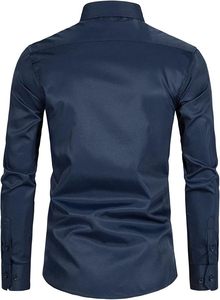 เสื้อเชิ้ตผู้ชายผ้าฝ้าย100% & โพลีเอสเตอร์ระบายอากาศ - Product Image 6