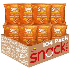 SunChips Chips de Cereales Integrales 100%, Sabor Cheddar, Bolsas de 1 oz, Paquete de 104 - Product Image 2