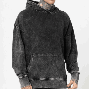 Sudadera con Capucha Extra Grande, Lavada al Ácido, Estilo Vintage, con Estampado Digital y Bolsillo para Hombre, 100% Algodón Grueso, para Invierno - Product Image 5