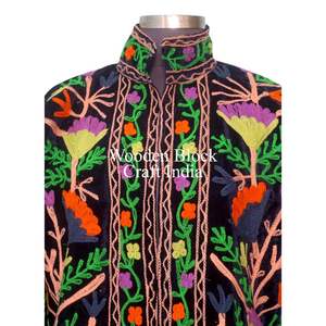 Best Quality Handmade Suzani Embroidery <b>Velvet</b> Winter Jacket <b>Women</b> Short Suzani Jacket Free Size Short Quilted <b>velvet</b> Jacket - Product Image 4