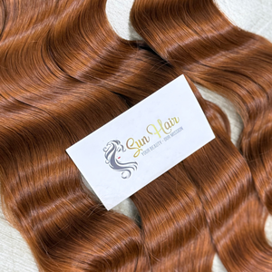 บริษัทซันแฮร์ ดับเบิ้ลดรอน เนเชอรัลเวฟ แฮร์ ออร์แกนิค วิกผมต่อแบบเทป  ผมแท้เวียดนาม  แฮร์พีช  ฮูมาโน คาเบลโล - Product Image 3