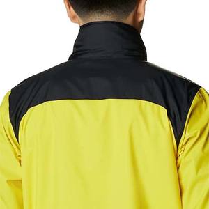 Nouvel arrivage de vestes pour hommes en nylon et polyester à manches longues avec logo personnalisé de couleur contrastée Vestes de pluie de style de rue à vendre - Product Image 5