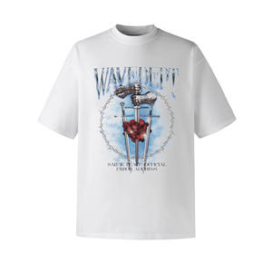 T-shirt graphique surdimensionné pour hommes Streetwear personnalisé à impression audacieuse haut tendance en gros pour une tenue décontractée quotidienne - Product Image 5