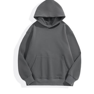 Sweatshirts à capuche personnalisés pour hommes grandes tailles pour l'automne et l'hiver, couleur unie, avec variété de procédés et de grammages au choix - Product Image 3