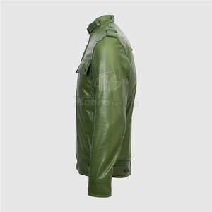 Venta caliente Hombres Ropa Chaqueta de cuero Nueva moda Hombres Chaqueta de cuero a prueba de viento - Product Image 4