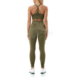 Gimnasio de alta calidad Fitness Conjunto de yoga sin costuras Mujeres 2 piezas Conjunto de yoga sin costuras Deportes Gimnasio Desgaste Conjunto de yoga - Product Image 6