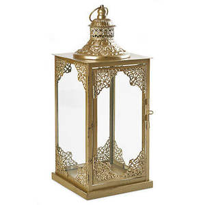 Lanterne marocaine de table à chaud pour décoration de fête de mariage Lanterne à bougie blanche en fer et verre. - Product Image 4