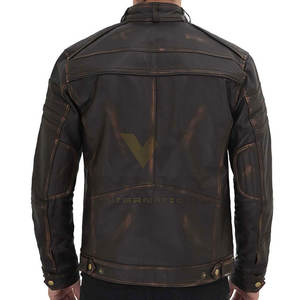 Veste en cuir pour homme de haute qualité, dernière qualité supérieure, couleurs personnalisées, col à capuche, prix de gros - Product Image 3