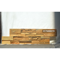 PANGESTU Panneaux muraux modernes en teck recyclé, motif géométrique, insonorisants, pour la décoration intérieure de villas et de lieux de divertissement