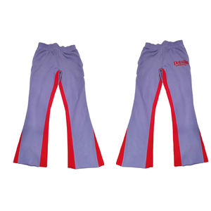 Pantalones de chándal de algodón pesado de alta calidad para hombres Pantalones de chándal personalizados Flare Mid Hip Hop Stack Jogger Pantalones acampanados Servicio OEM - Product Image 1