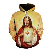 Sudadera con Capucha Personalizada para Hombre, 100% Algodón, Diseño Cristiano Sublimado, Bordado 3D, Logotipo Personalizado, Tallas Grandes, Ropa Urbana Transpirable