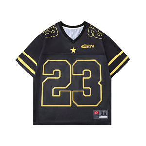 2025 maillot de Football américain personnalisable nom/numéro de l'équipe broderie à manches courtes respirant maille maillot de Football - Product Image 1