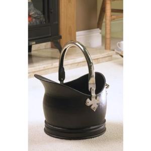Vintage Iron <b>Coal</b> Bucket with Sturdy Handle Rustic Finish for Fireplace Use Excellent Value - Product Image 4