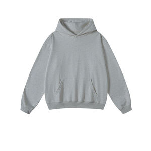 100% Cotton Men's Hoodies & Sweatshirts <b>Thick</b> <b>Fleece</b> Heavy Weight Oversized Pullover with Embossed 3D Design Custom Print Logo - Product Image 6
