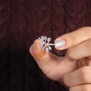 Joyería fina personalizada anillo de circón mujeres 14K chapado en oro blanco amarillo oro rosa boda compromiso fiesta anillos PT950 Material - Product Image 4