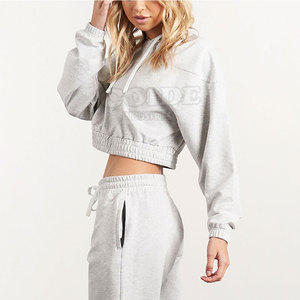 Hoodies courts pour femmes en gros, de haute qualité, directement de l'usine, fournisseur en gros, hoodies courts doux - Product Image 2