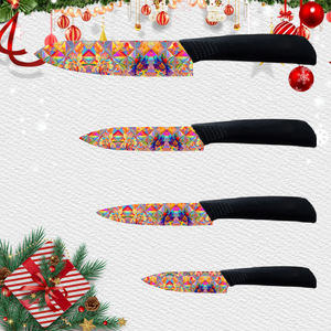 Couteau de chef de qualité supérieure avec revêtement céramique et manche en plastique pour le camping en plein air, livraison rapide en stock - Product Image 1