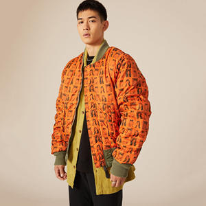 แจ็กเก็ตบอมเบอร์ลำลองสลิมฟิตมีซิปคอตั้งเสื้อแจ็คเก็ตบอมเบอร์ลายสก๊อตสำหรับผู้ชาย100% โพลีเอสเตอร์ฤดูใบไม้ร่วง - Product Image 3