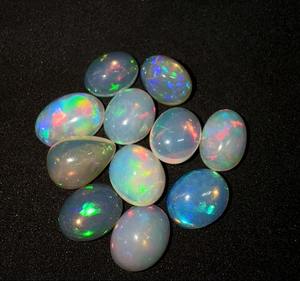 Ópalo de fuego etíope Welo, cabujón ovalado, piedra preciosa de cristal natural, certificado por terceros, 3-5 quilates, para la fabricación de joyas y sanación - Product Image 4
