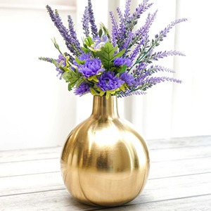 Modern tall metal <b>vase</b> for artificial flowers home interior enhancement and creative room decor - Product Image 6