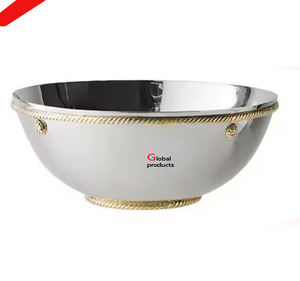 ชามเสิร์ฟผลไม้ทำจากเหล็กสแตนเลสสีทองสำหรับร้านอาหารของโรงแรมและบาร์ - Product Image 3