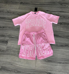 Ensemble court unisexe 100% coton respirant 300g, t-shirts unis à impression personnalisée, décontracté, été, professionnels, étiquetage privé 2 - Product Image 1