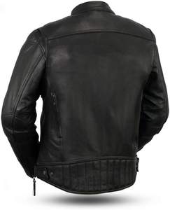 Blouson en cuir pour moto Cafe racer, veste de luxe exotique imperméable, fabricant OEM/ODM - Product Image 4