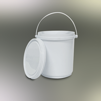 Seau rond en plastique transparent de 1 L, seau transparent de 1 litre pour fûts, seaux et barils