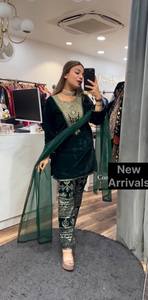 HAUT ET PANTALON DE SOIRÉE AVEC FANTAISIE DUPPATA - Product Image 6