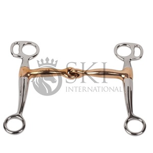 Nouveau acier inoxydable Western Snaffle joint unique embout en cuivre OEM équitation peu tiges produit Offre Spéciale - Product Image 1