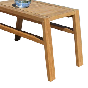 Table de style moderne simple en bois de teck avec des pieds robustes pour une utilisation en extérieur, durable et résistante aux intempéries - Product Image 3