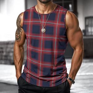 Retro Men's <b>Vest</b> <b>Top</b> 3D Print Solid O-Neck <b>Loose</b> Sporty Breathable 100% Polyester Summer Fashion Casual Tank <b>Tops</b> - Product Image 6