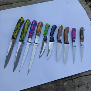 Couteau à filet fait main avec lame en acier et manche en bois Couteaux à filet avec étui en cuir - Product Image 6