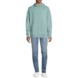 Sweat à capuche homme 100% coton de qualité supérieure brodé pour bouffée impression pull lourd hiver Streetwear teint uni - Product Image 5