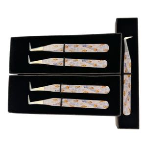 Puntas de Acero Inoxidable para Extensión de Pestañas, con Recubrimiento de Papel de 10 mm, Antimagnéticas, Antiestáticas, de 90 Grados, con Punta Plateada - Product Image 4