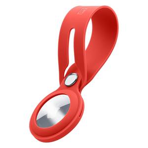 Llavero de silicona LOOP para AIRTAG, LOOP AIRTAGR rojo para línea celular, llavero promocional y mosquetón - Product Image 1