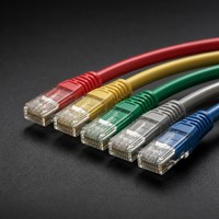 Cavo Patch Ethernet Cat6 UTP Multicolore 26AWG in Rame Solido RJ45 PVC, Lunghezza Personalizzabile per Test di Canali