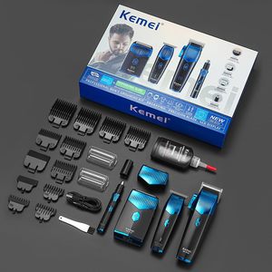Tondeuse à cheveux pour hommes, ensemble de tondeuses, étanche, alimentation USB, rasoir électrique IPX7 avec écran LCD pour la coupe de cheveux, le toilettage et la coupe des poils du nez - Product Image 1