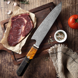 Venta al por mayor pedidos a granel personalizados OEM ODM servicio profesional cuchillo de cocina japonés Damasco acero cuchillo mango de madera cuchillo de Chef - Product Image 6